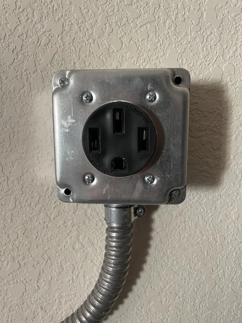 NEMA 14-50 outlet installed for Smart Home Electrical in Ridley