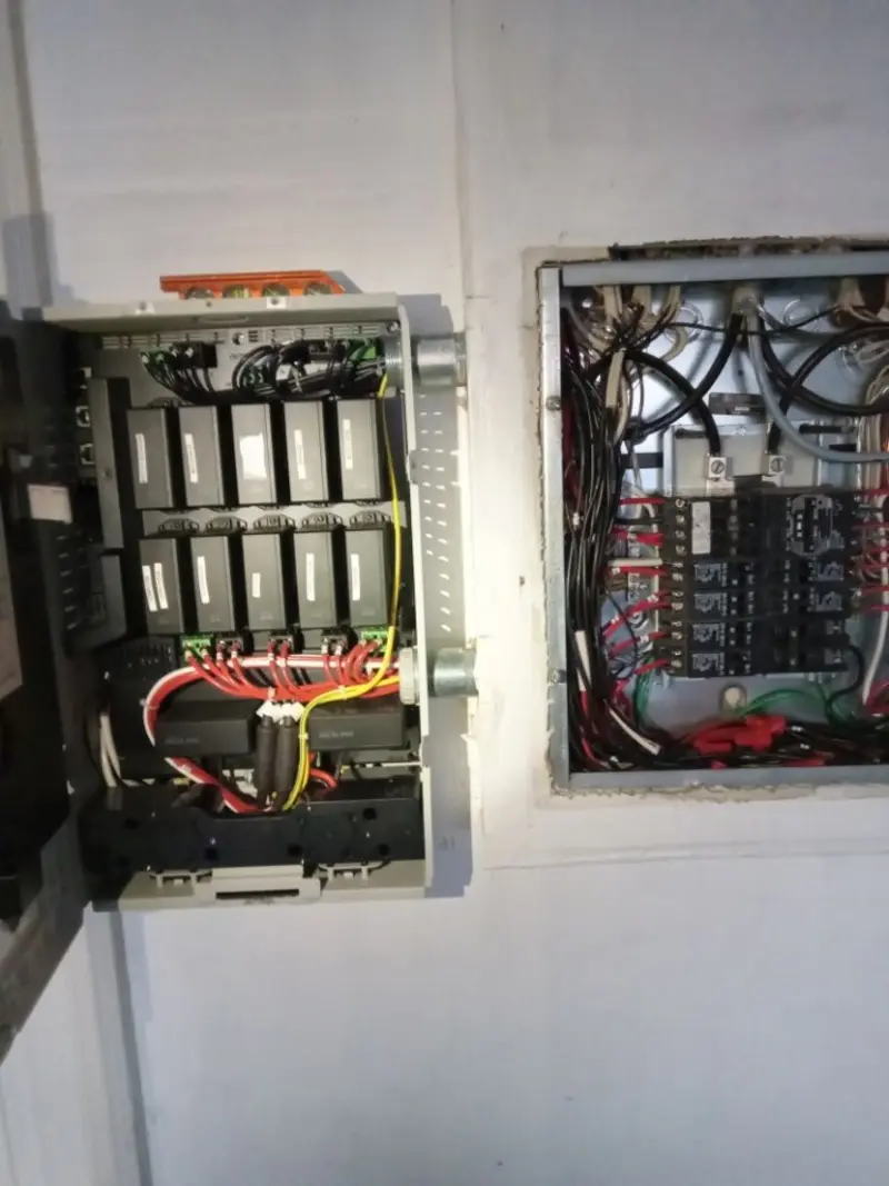 Electrical panel upgrade completed for Security Camera Wiring in Ridley
